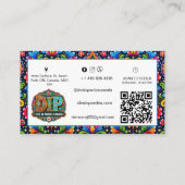 Benutzerdefiniertes nahtloses Muster-Logo, QR-Code Visitenkarte (Rückseite)