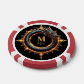 🐉 Benutzerdefiniertes Name-Drache Fantasy-Symbol Pokerchips (Einzeln)