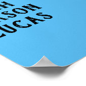 Benutzerdefiniertes Namen-Design mit minimalem Tex Poster (Ecke)