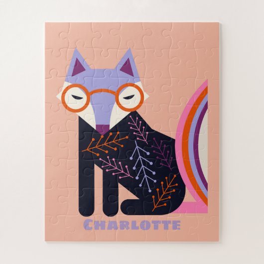 Benutzerdefiniertes Namen-Fuchs-Puzzle für Kinder  Puzzle (Vertikal)