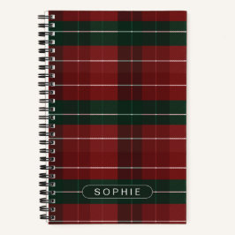 Benutzerdefiniertes Namens-Tartan-Muster Notizblock