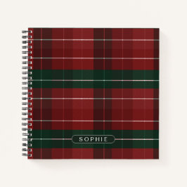 Benutzerdefiniertes Namens-Tartan-Muster Notizblock