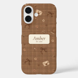 Benutzerdefiniertes Namens-Vintage-Band & Buchlese iPhone 16 Hülle