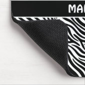Benutzerdefiniertes Namens-Zebra-Muster Mousepad (Ecke)