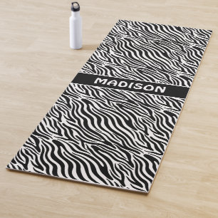 Benutzerdefiniertes Namens-Zebra-Muster Yogamatte