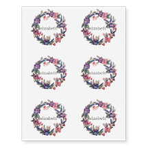 Benutzerdefiniertes Namensblatt mit floralen tempo