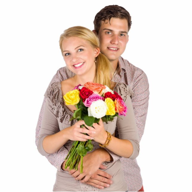 Benutzerdefiniertes Namensdesign für Ihr Foto Freistehende Fotoskulptur (Vorne)