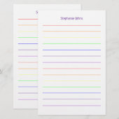 Benutzerdefiniertes Namensmonogramm Brautparty Hoc Briefpapier (Vorne/Hinten)