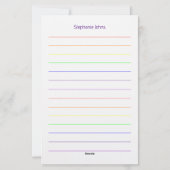 Benutzerdefiniertes Namensmonogramm Brautparty Hoc Briefpapier (Rückseite)