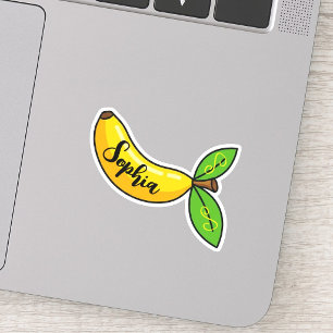 Benutzerdefiniertes Namensmonogramm kawaii Süße Aufkleber