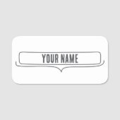 Benutzerdefiniertes Namensschild – Sprechblasenrah (Vorderseite)