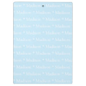 Benutzerdefiniertes Namenstext-Muster leuchtet bla Klemmbrett (Rückseite)