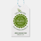 Benutzerdefiniertes natürliches Bio grünes Öko Geschenkanhänger (Vorderseite)