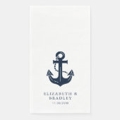 Benutzerdefiniertes nautisches Thema Hochzeit Anke Serviette (Vorderseite)