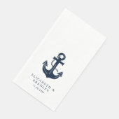 Benutzerdefiniertes nautisches Thema Hochzeit Anke Serviette (Ecke)