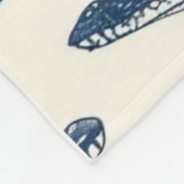 Benutzerdefiniertes Navy Blau Krokodil Fleecedecke (Ecke)