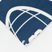 Benutzerdefiniertes Navy Blue and White FootBall-M Fleecedecke (Ecke)