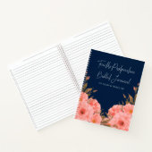 Benutzerdefiniertes Navy-Blumen-Wochenbett-Tagebuc Notizblock (Innenseite)