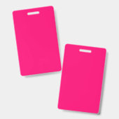 Benutzerdefiniertes Neonrosa Vertikales ID-Abzeich Ausweis (Vorder- & Rückseite)