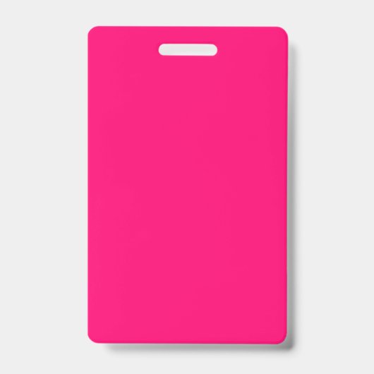 Benutzerdefiniertes Neonrosa Vertikales ID-Abzeich Ausweis (Vorderseite)