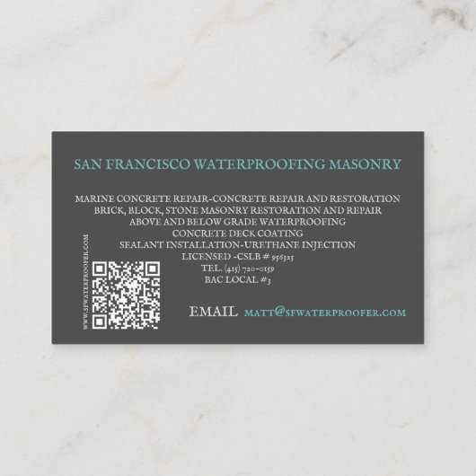 Benutzerdefiniertes Neptune-Trident-Logo/QR-Code/U Visitenkarte (Rückseite)