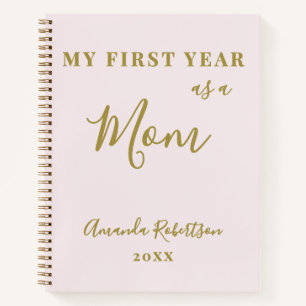 Benutzerdefiniertes Neues Mama Pastellrosa Gold Ka Notizblock