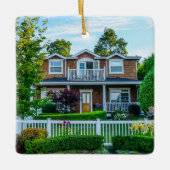 Benutzerdefiniertes neues Zuhause-Foto-Client-Gesc Keramikornament (Vorderseite)