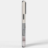 Benutzerdefiniertes neutrales Beige-Monogramm für Case-Mate iPhone Hülle (Rückseite / Rechts)