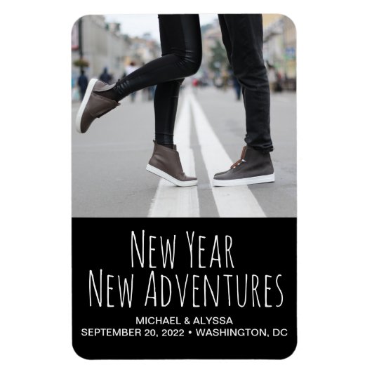 Benutzerdefiniertes New Year New Adventures Verlob Magnet (Vertikal)