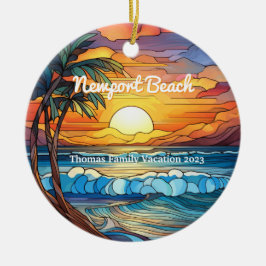 Benutzerdefiniertes Newport Beach Imitate festgeha Keramik Ornament