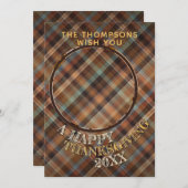 Benutzerdefiniertes Niedlich-fröhliches Erntedank Feiertagskarte (Vorne/Hinten)