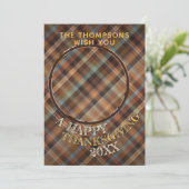 Benutzerdefiniertes Niedlich-fröhliches Erntedank  Feiertagskarte (Stehend Vorderseite)