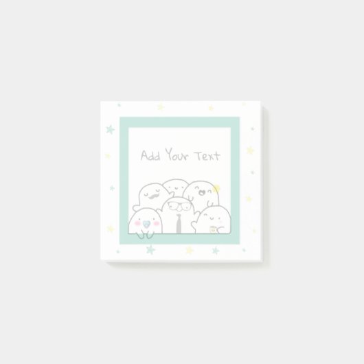 Benutzerdefiniertes Niedlich Ghost-Familie Girl Gr Post-it Klebezettel (Vorderseite)