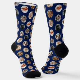 Benutzerdefiniertes Niedliches 8-Foto-Pet-Collage  Socken