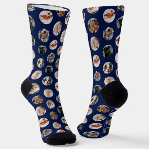 Benutzerdefiniertes Niedliches 8-Foto-Pet-Collage  Socken