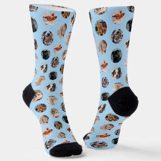 Benutzerdefiniertes Niedliches 8-Foto-Pet-Collage  Socken