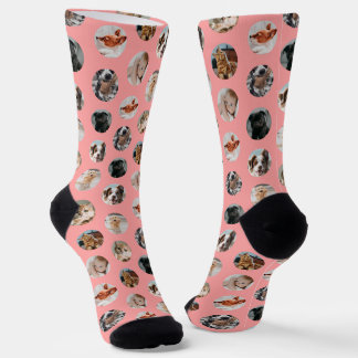 Benutzerdefiniertes Niedliches 8-Foto-Pet-Collage  Socken
