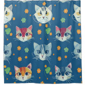 Benutzerdefiniertes Niedliches Cat Foto Muster Per Duschvorhang (Vorderseite)