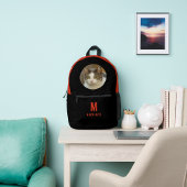 Benutzerdefiniertes Niedliches Chat Foto Orange Mo Bedruckter Rucksack