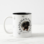 Benutzerdefiniertes Niedliches Favorit Pet-Foto fü Zweifarbige Tasse (Links)