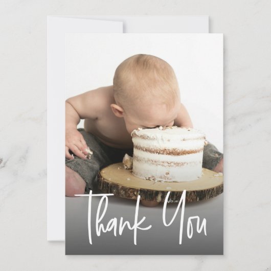 Benutzerdefiniertes Niedliches Foto-Handling Erste Dankeskarte (Vorderseite)