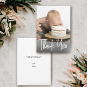 Benutzerdefiniertes Niedliches Foto-Handling Erste Dankeskarte