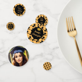 Benutzerdefiniertes niedliches Foto Skript Schwarz Konfetti