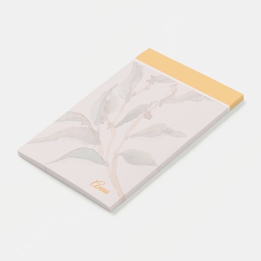 Benutzerdefiniertes Niedliches gelbes Skript mit e Post-it Klebezettel (angewinkelt)