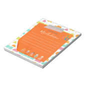 Benutzerdefiniertes Niedliches Orange A Note from Notizblock (Rotiert)