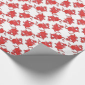 Benutzerdefiniertes Niedliches Rotdragopapier Geschenkpapier (Ecke)