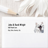 Benutzerdefiniertes Niedliches Samoyed-Hundeadress (Insitu)