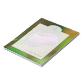 Benutzerdefiniertes Notepad auf der rosa Rosenknos Notizblock (Rotiert)