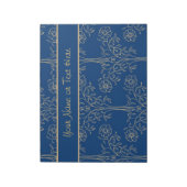 Benutzerdefiniertes Notepad (Jotter) Blau, Gold-Ef Notizblock (Rotiert)