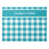 Benutzerdefiniertes Notepad oder Jotter, Aquamarin Notizblock (Vorderseite)